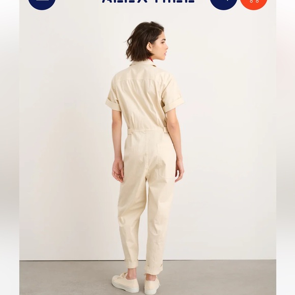 ALEX MILL Standard Jumpsuit Cream - Picture 2 of 8